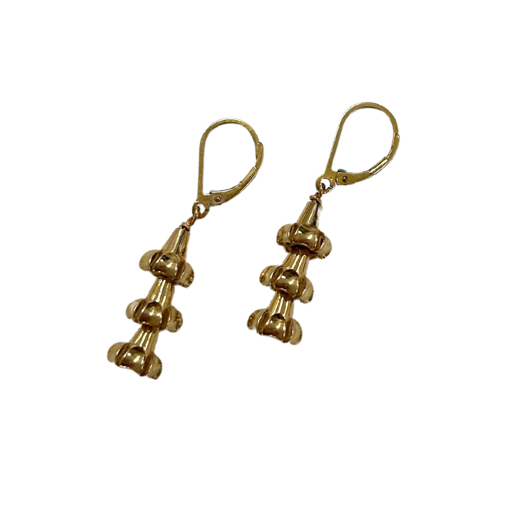 14k Puakenikeni Triple Stack Earrings