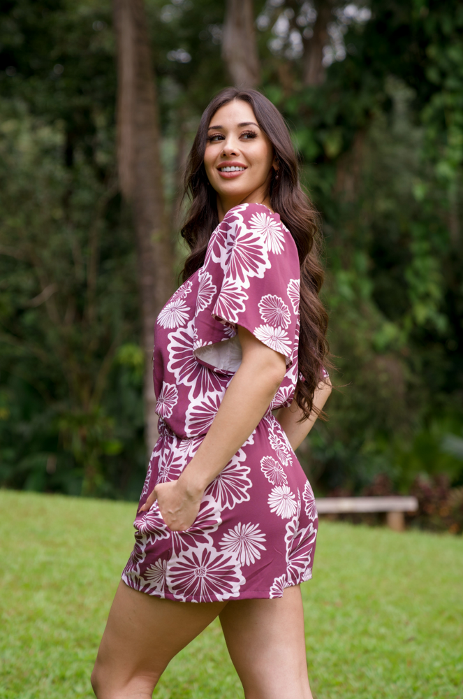 Pua Peasant Top - ʻĀkulikuli Purple